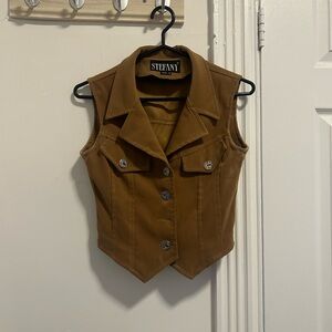 Suede vest